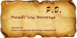 Porpáczy Dorottya névjegykártya