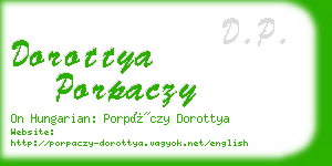 dorottya porpaczy business card